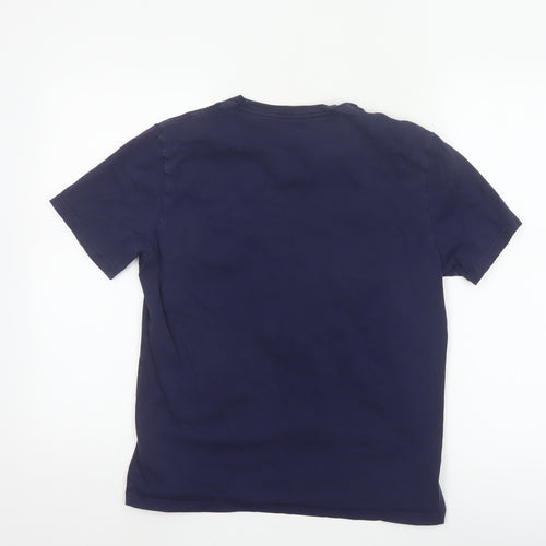 Ralph Lauren Boys Blue Logo Cotton T-Shirt Size S Short Sleeve