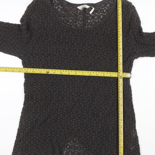 FatFace Women Brown Knit Cotton Pullover Jumper Size 14