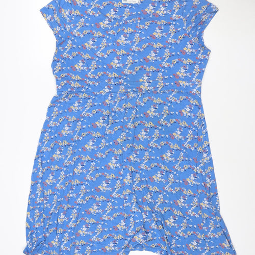 Seasalt Cornwall Women’s Blue Floral Fit & Flare Dress Size 12