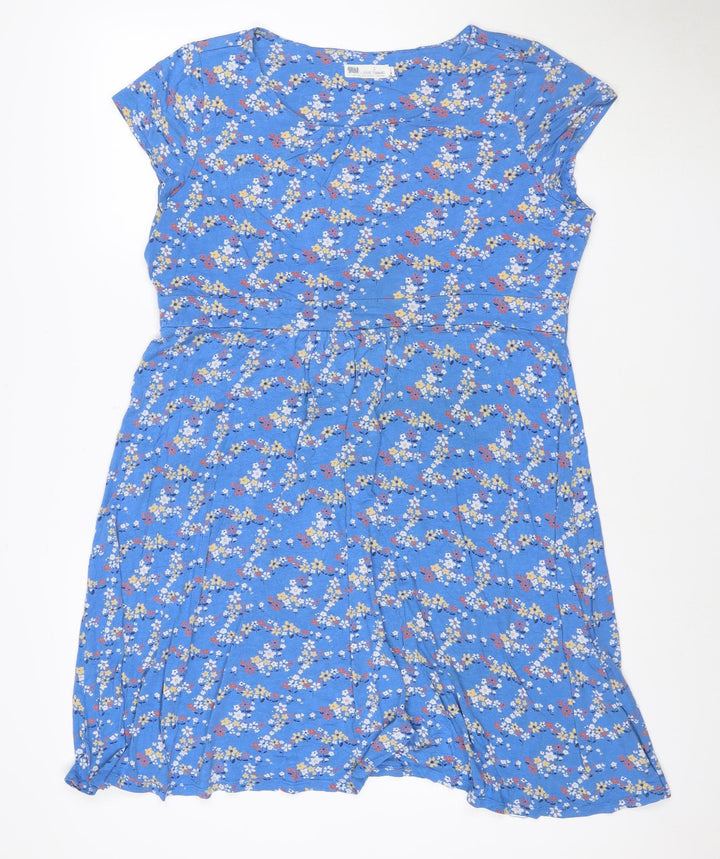Seasalt Cornwall Women’s Blue Floral Fit & Flare Dress Size 12