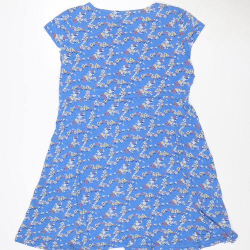Seasalt Cornwall Women’s Blue Floral Fit & Flare Dress Size 12