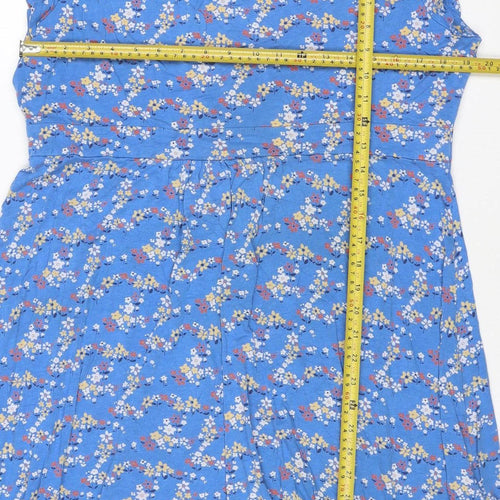 Seasalt Cornwall Women’s Blue Floral Fit & Flare Dress Size 12