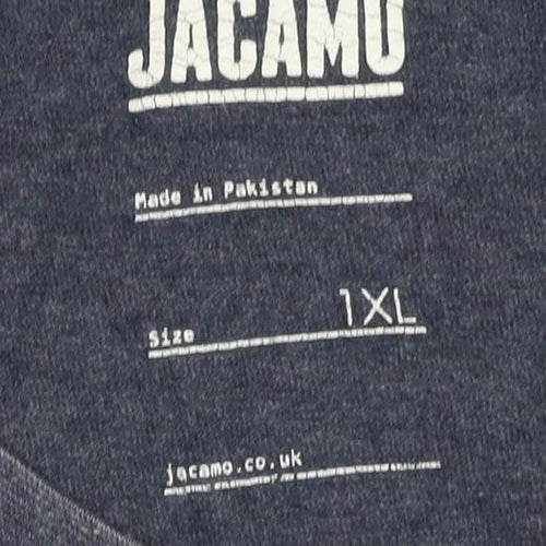 Jacamo Men's Blue Nature Print Crew Neck 1XL T-Shirt