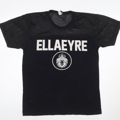 ELLA EYRE Women's Black Jersey Sports T-Shirt Size M