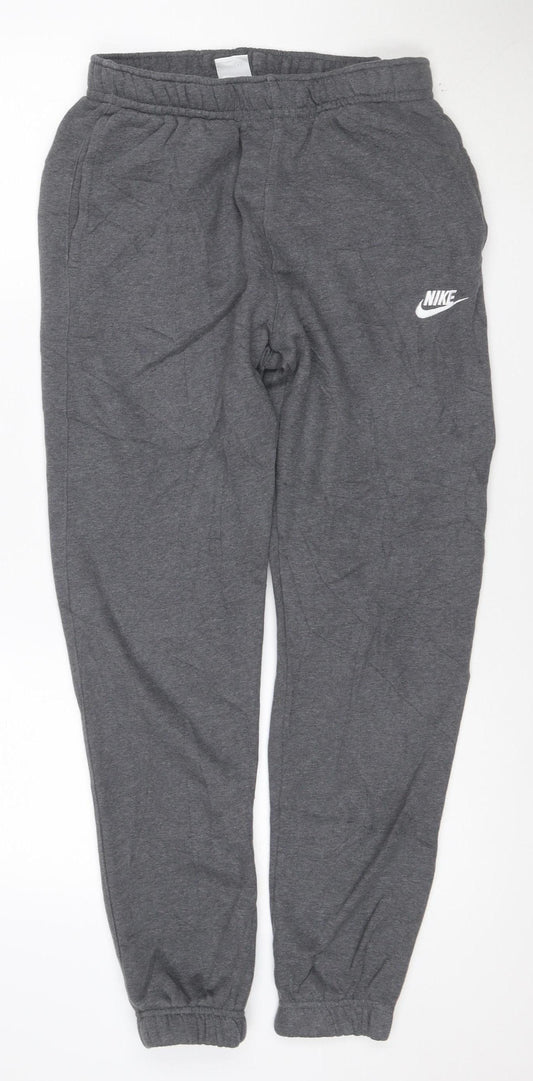Nike Men's Grey Jogger Sweatpants Small Regular Fit Cotton Blend