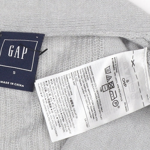 GAP Women's Grey V-Neck Open Knit Long Sleeve Cardigan Size S