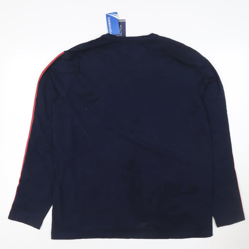 Nautica Men Blue Long Sleeve Performance T-Shirt L