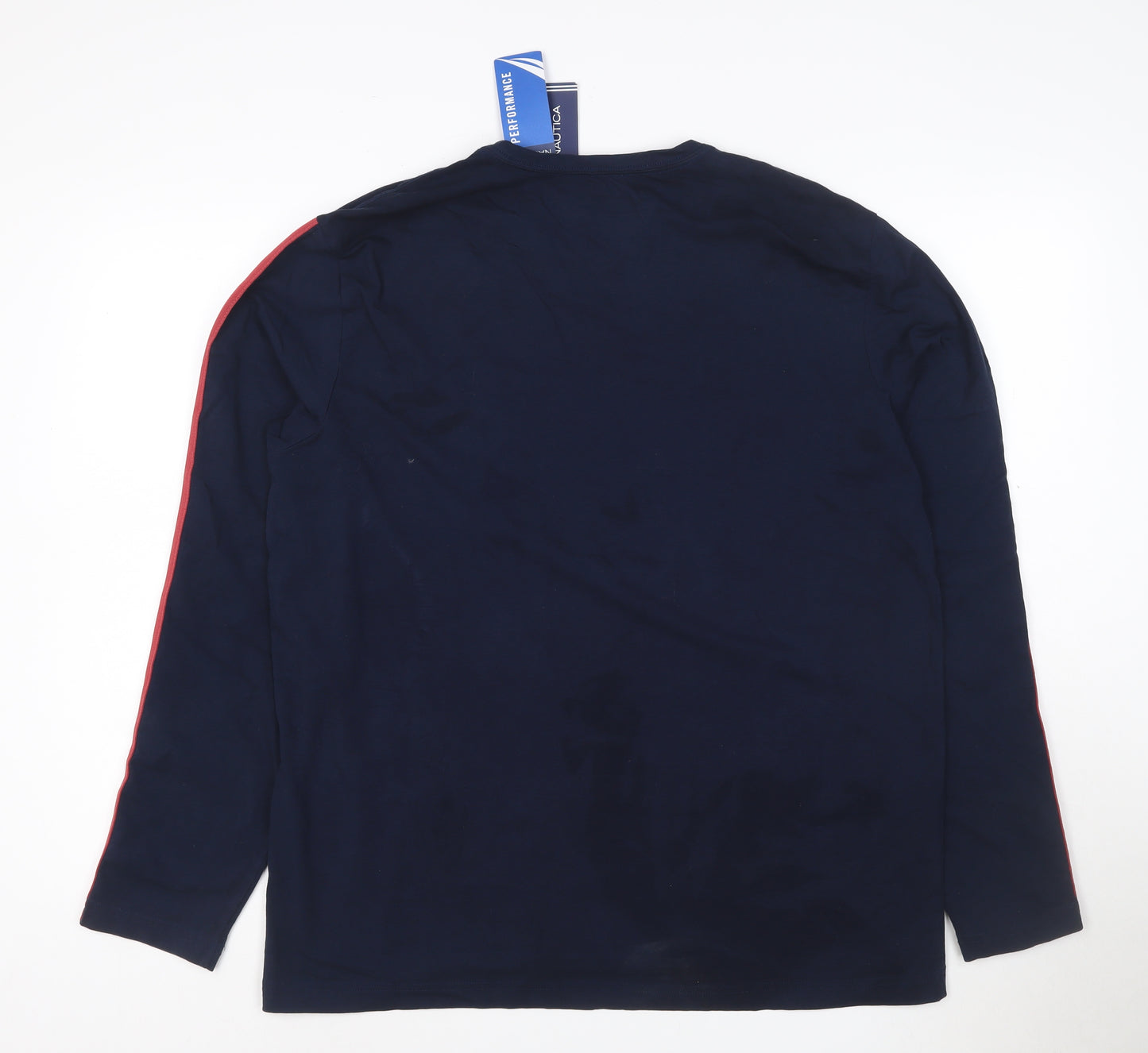 Nautica Men Blue Long Sleeve Performance T-Shirt L