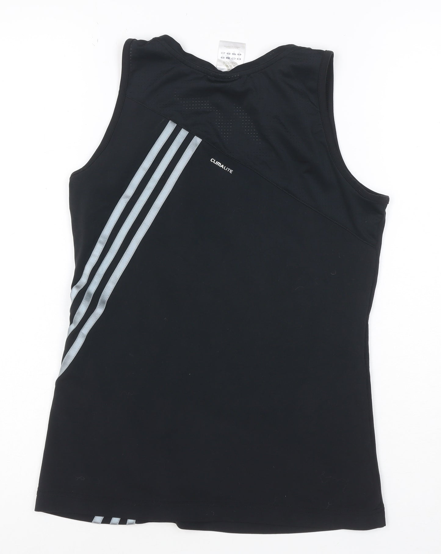 adidas Womens Black Climalite V-Neck Tank Top Size 12 Gym Fitness
