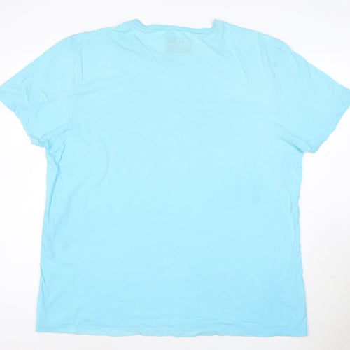 North Coast Men's Blue 2XL Cotton Graphic Crew Neck T-Shirt