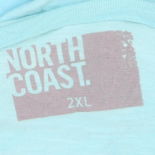 North Coast Men's Blue 2XL Cotton Graphic Crew Neck T-Shirt