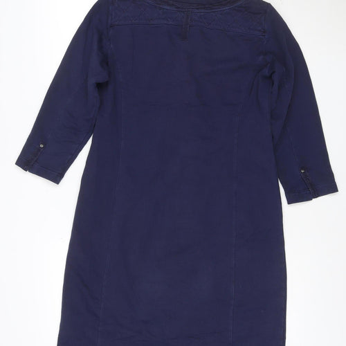 Sandwich Women’s Navy Blue S Shift Dress 3/4 Sleeve Cotton Blend