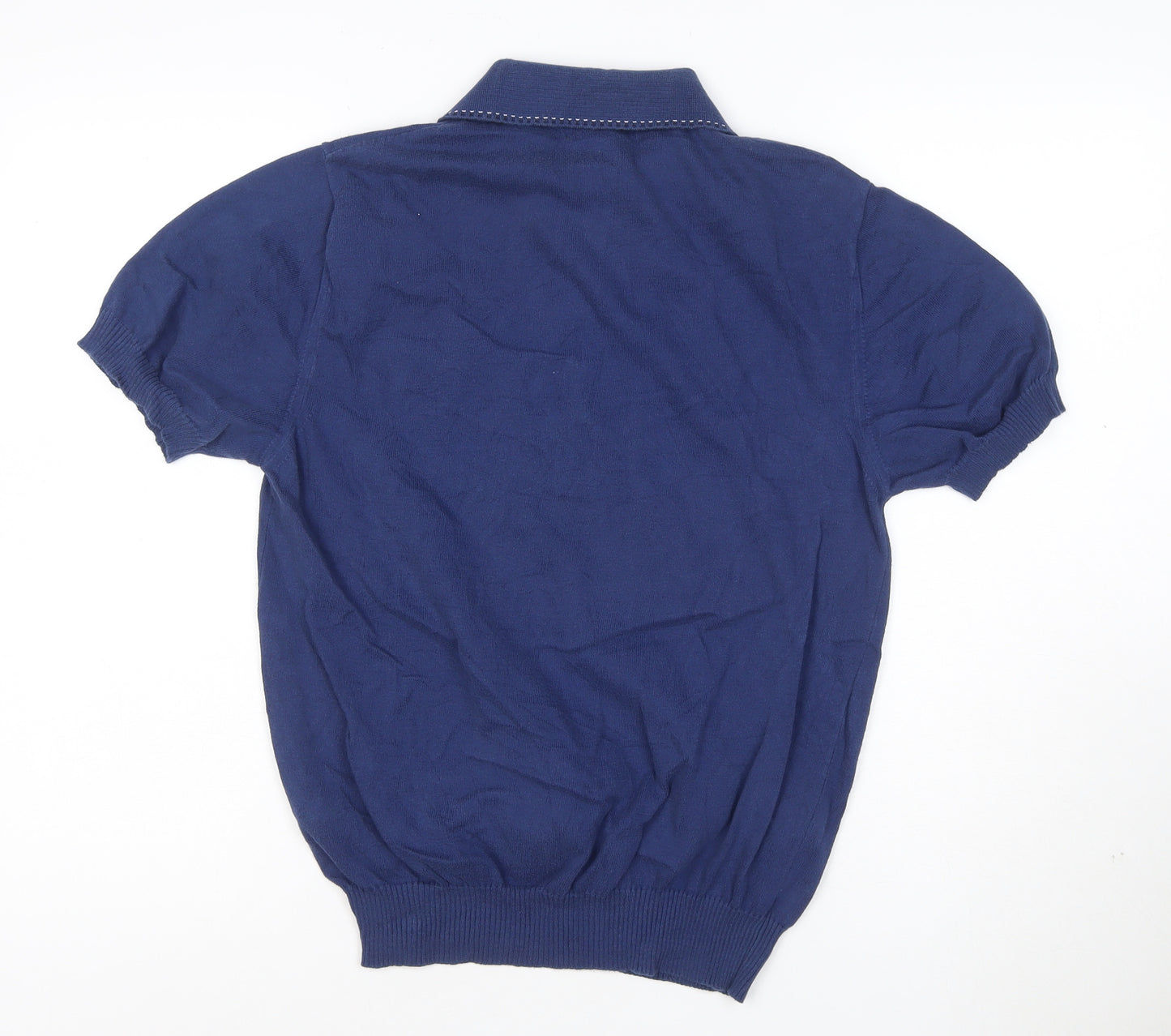 Fred Perry Women's Blue Cotton Polo Shirt Size 12 Classic Fit