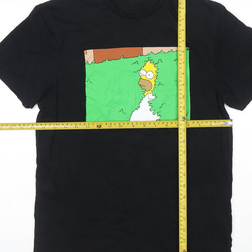 The Simpsons Men's Black Homer Simpson Funny Graphic T-Shirt M