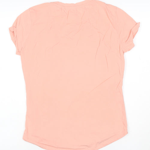 Diesel Womens Pink Cotton Basic T-Shirt Size S