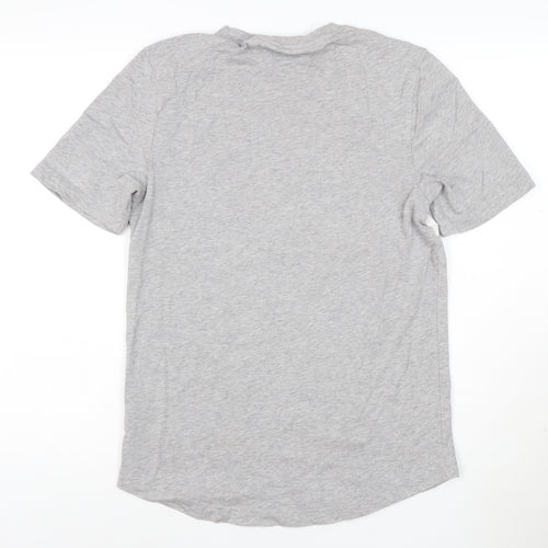 Tommy Hilfiger Unisex Grey Colourblock Cotton T-Shirt Size S