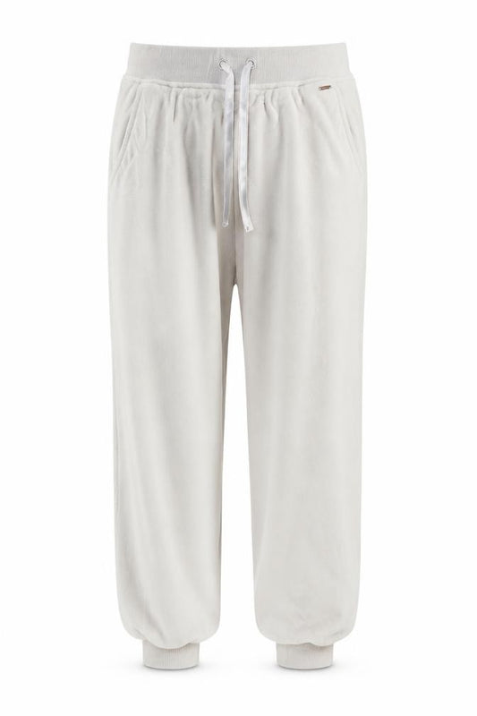 Marks and Spencer Women Beige Velour Joggers Size 10 Elastic Waist Pockets