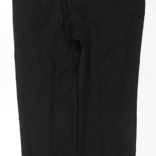 Marks and Spencer Men's Black Regular Fit Wool Blend Dress Trousers 38W 29L