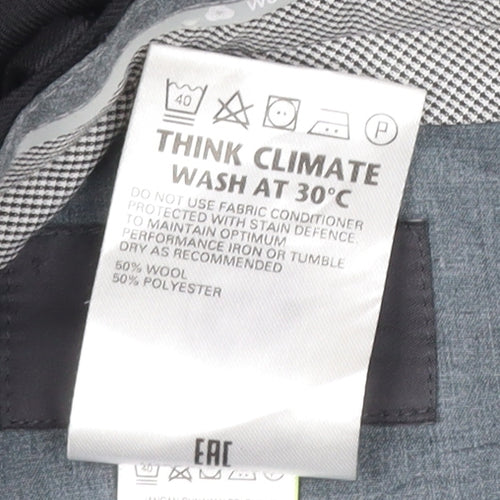 Marks and Spencer Men's Black Regular Fit Wool Blend Dress Trousers 38W 29L