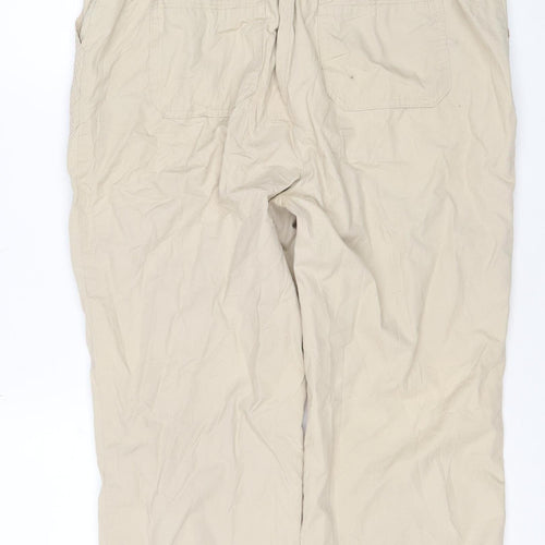 Marks and Spencer Womens Beige Cotton Cargo Capri Trousers UK 14