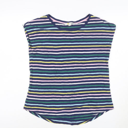 Boden Women's Multicoloured Striped Cotton T-Shirt Size S