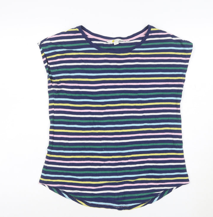 Boden Women's Multicoloured Striped Cotton T-Shirt Size S