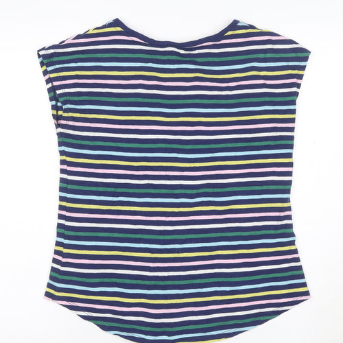 Boden Women's Multicoloured Striped Cotton T-Shirt Size S