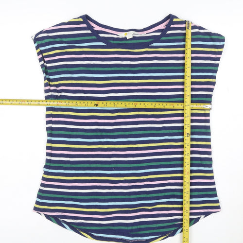 Boden Women's Multicoloured Striped Cotton T-Shirt Size S