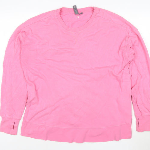 Sweaty Betty Womens Pink Long Sleeve Crew Neck Pullover Sweatshirt Size 12