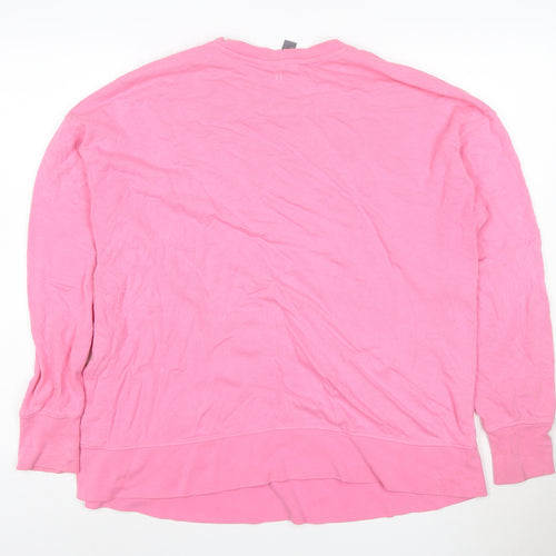 Sweaty Betty Womens Pink Long Sleeve Crew Neck Pullover Sweatshirt Size 12