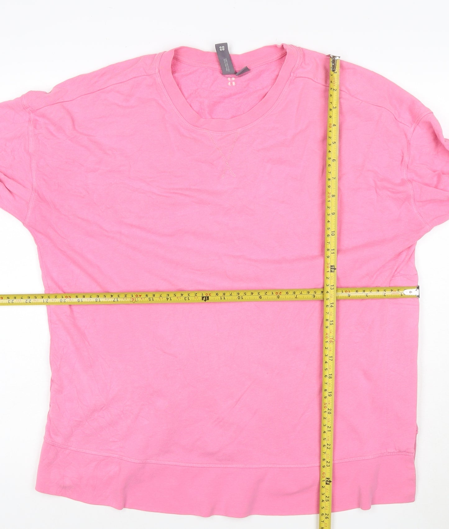 Sweaty Betty Womens Pink Long Sleeve Crew Neck Pullover Sweatshirt Size 12