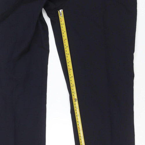 Next Men’s Black Wool Blend Dress Pants 30S Regular Fit Formal Trousers