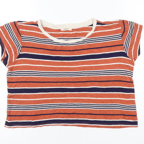 Lee Women’s Multicoloured Striped Cropped T-Shirt XS