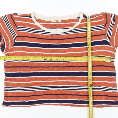 Lee Women’s Multicoloured Striped Cropped T-Shirt XS