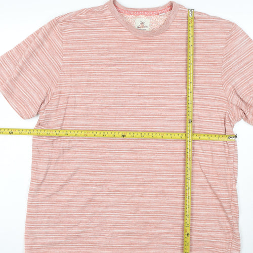 Noah's Ark Women’s Pink Striped Cotton Blend Short Sleeve T-Shirt XL