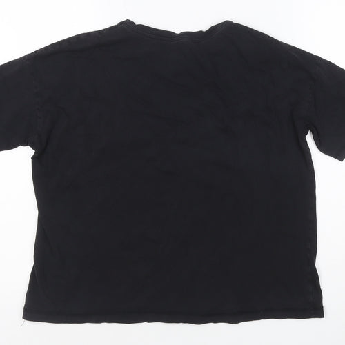 Pull&Bear Women’s Black Pink Floyd Short Sleeve Cotton T-Shirt Size S