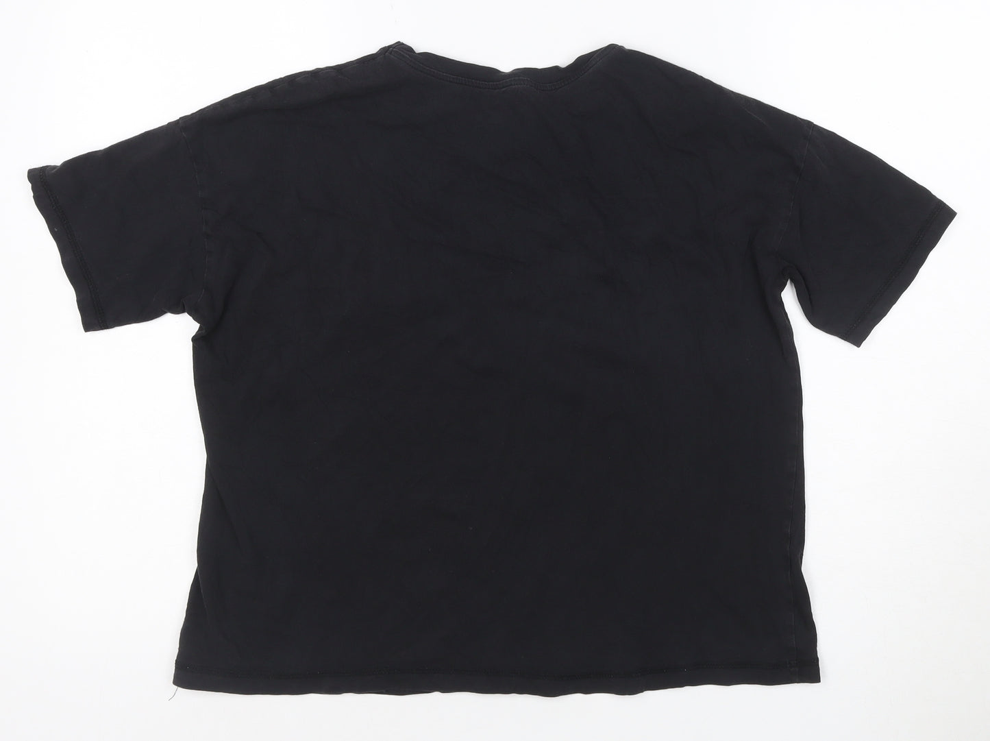 Pull&Bear Women’s Black Pink Floyd Short Sleeve Cotton T-Shirt Size S