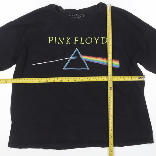 Pull&Bear Women’s Black Pink Floyd Short Sleeve Cotton T-Shirt Size S
