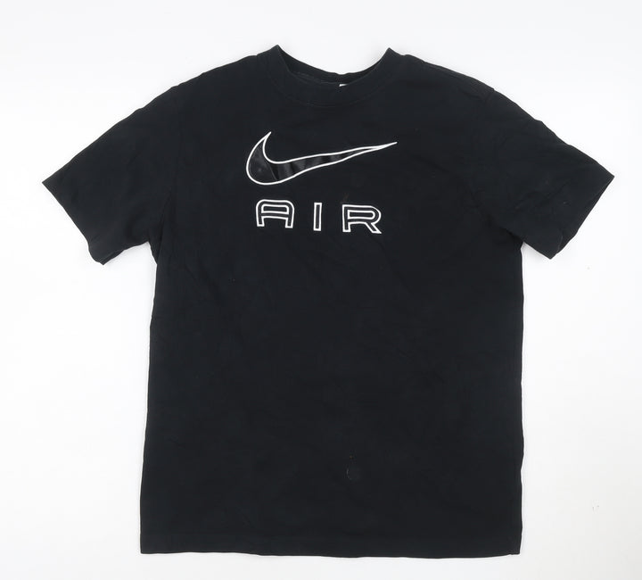 Nike Men's Black Air Graphic Loose Fit T-Shirt XS