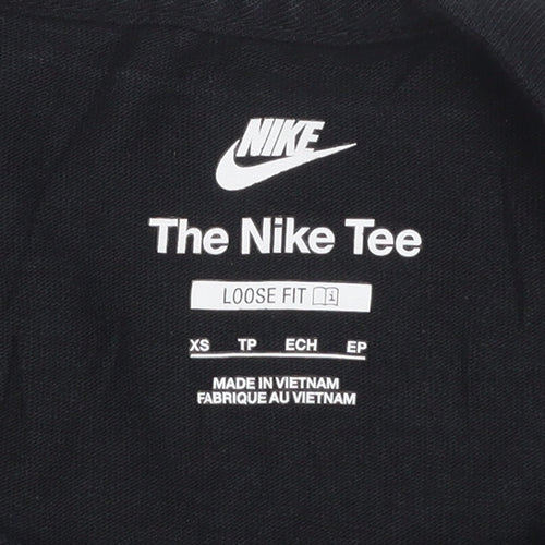 Nike Men's Black Air Graphic Loose Fit T-Shirt XS