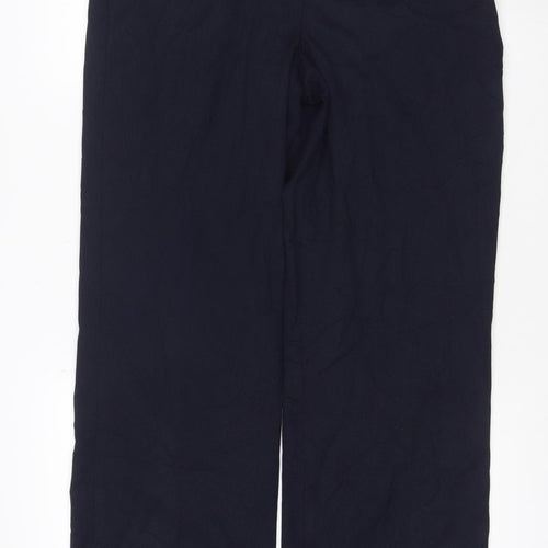 Next Women's Blue Regular Fit Trousers Size 14 Straight Leg