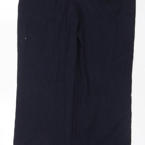 Next Women's Blue Regular Fit Trousers Size 14 Straight Leg