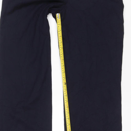 Next Women's Blue Regular Fit Trousers Size 14 Straight Leg