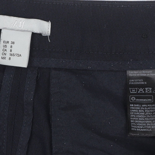 H&M Women’s Black Straight Leg Dress Pants Size 10 Formal Work Trousers