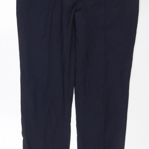 Next Women’s Blue Tailored Straight Leg Work Trousers Size 18 34in Waist