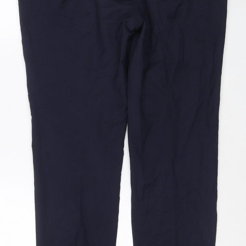 Next Women’s Blue Tailored Straight Leg Work Trousers Size 18 34in Waist