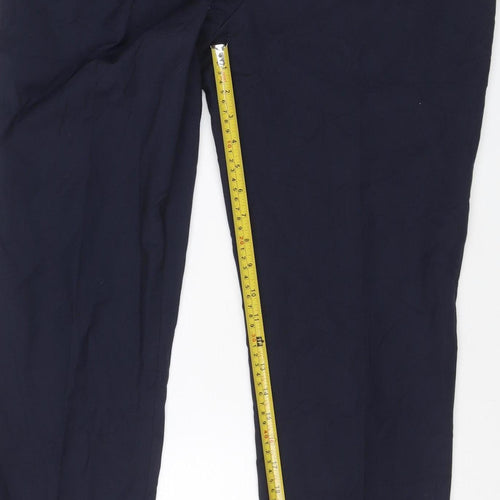 Next Women’s Blue Tailored Straight Leg Work Trousers Size 18 34in Waist