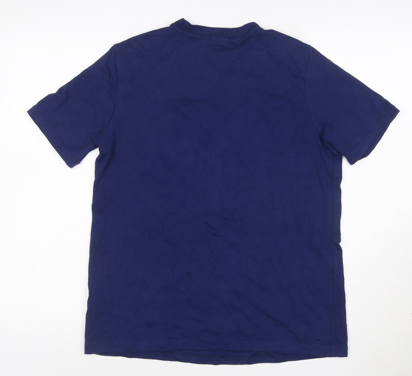adidas Men's Blue XL Trefoil Logo Graphic Cotton T-Shirt