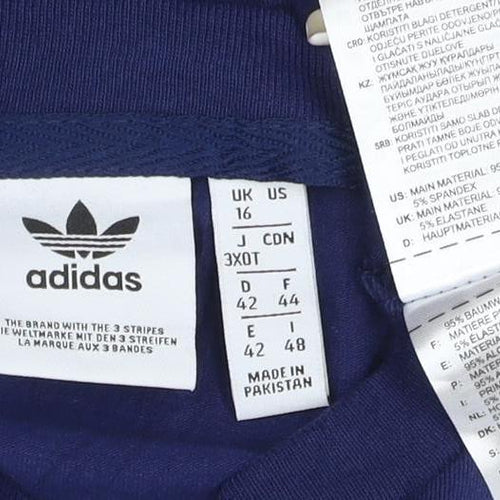 adidas Men's Blue XL Trefoil Logo Graphic Cotton T-Shirt