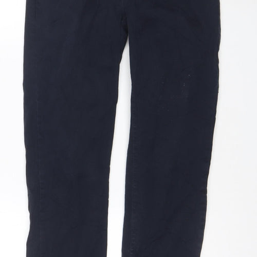 Next Men's Blue Chino Trousers 30W 31L Regular Fit Cotton